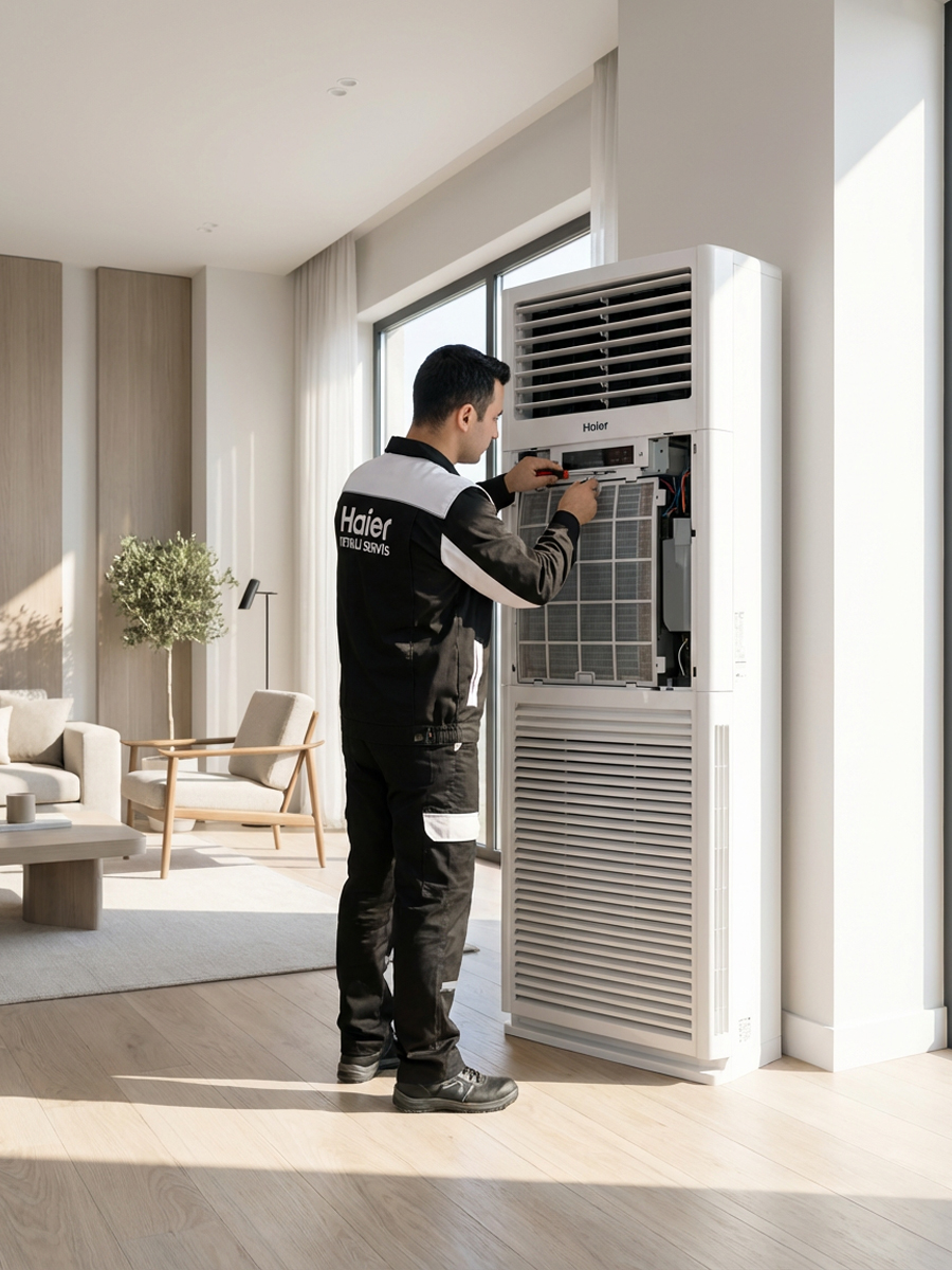 Haier-Salon-Tipi-Ayaklı-Klima-izmir-bolge-servis