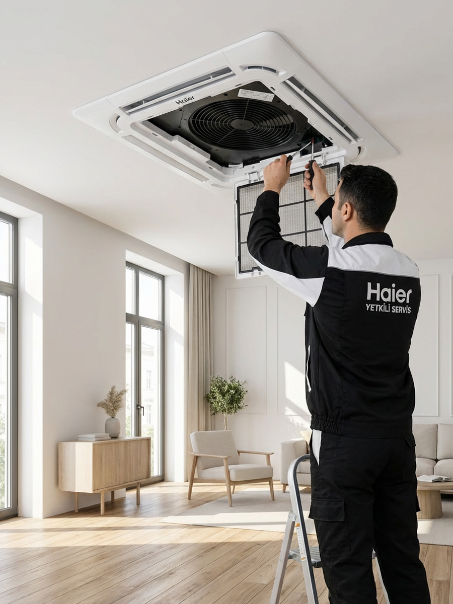 Haier-Tavan-Tipi-Kaset-Tipi-Klima-izmir-bölge-servis